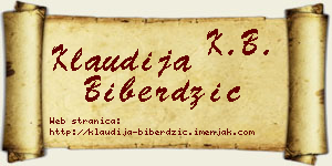 Klaudija Biberdžić vizit kartica